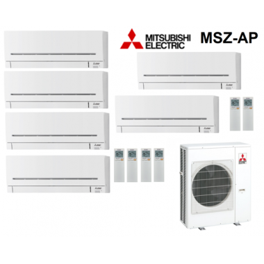 Мульти-сплит-система Mitsubishi Electric MXZ-6D122VA + 6 внутренних блока серии Standard AP (25+25+25+25+25+25)